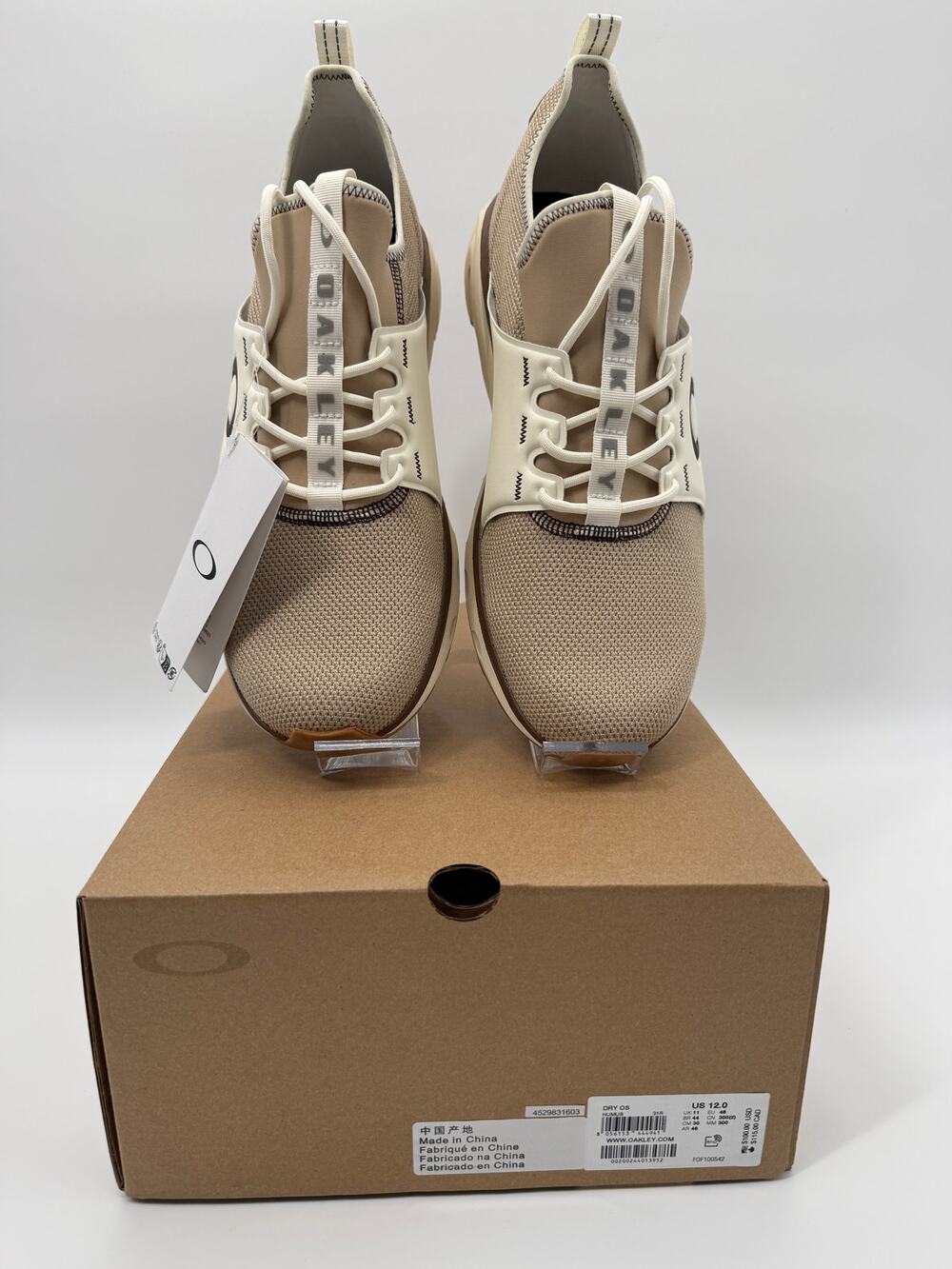 Oakley Dry OS Knit Sneakers Men’s 12 M Humus Beige Training Shoes NIB